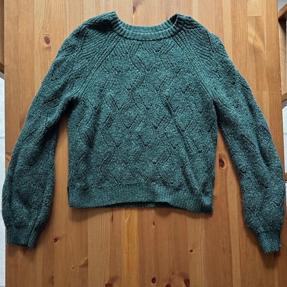 Old Navy Teal Textured Knit Sweater
